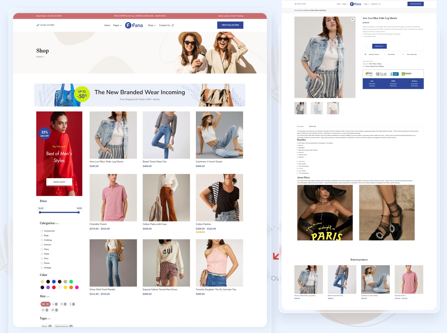 4 Fana Fashion Shop Template 4 Fana Fashion Shop Template