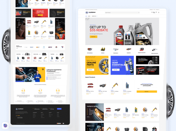 Automarket Autopart Divi Template 1