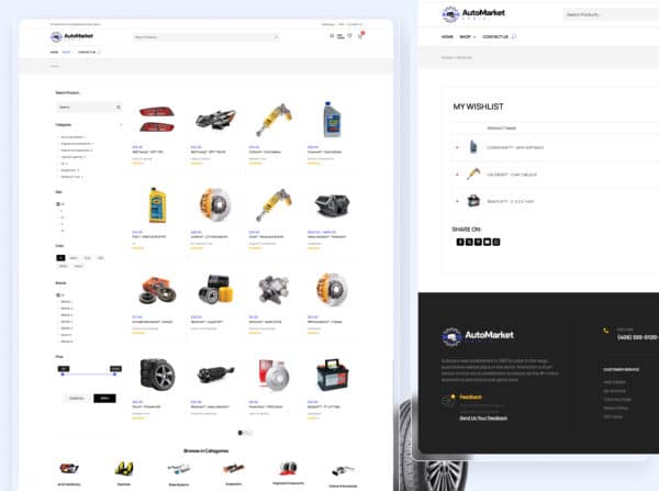 Automarket Autopart Divi Template 2