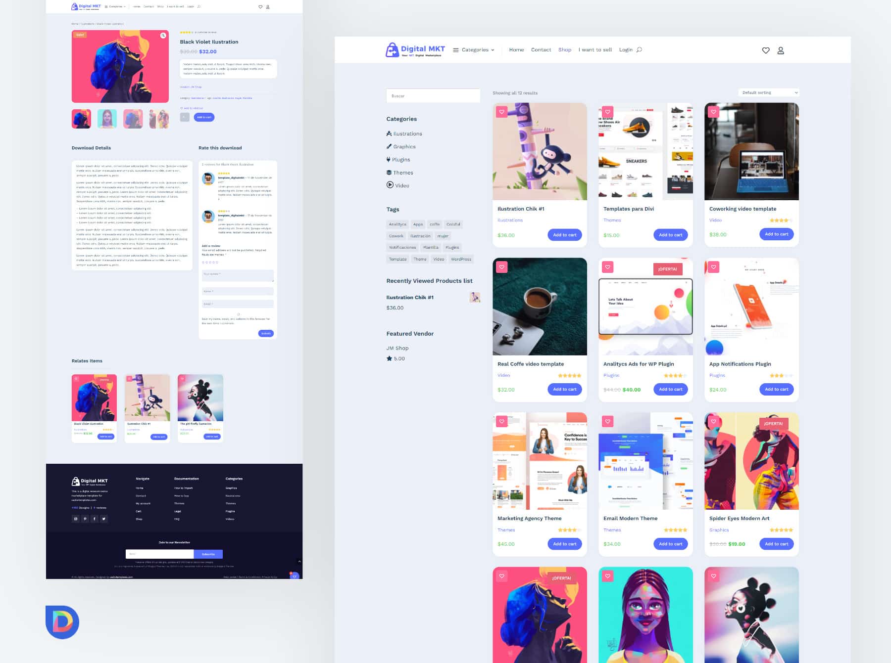 Digital Downloads Marketplace Divi Template UXDivitemplates Digital Downloads Marketplace Divi Template UXDivitemplates