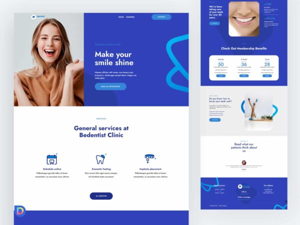 Divi dentist #1 Landing page demo