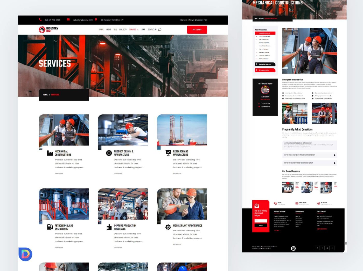 Industry Divi Template UXDivitemplates Industry Divi Template UXDivitemplates