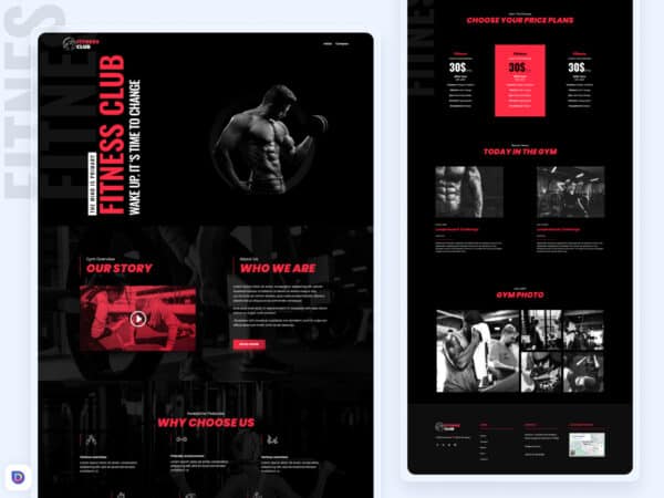 Gym Training Divi Landing Page