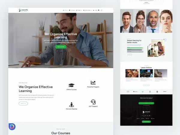 Plantilla para academia online con Learndash y Divi #2