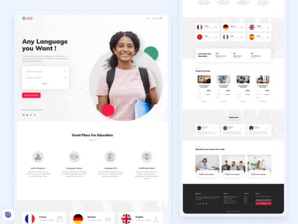 Lenguaje Institute Divi Landing page