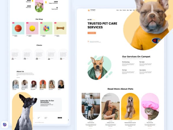 Pet Shop Divi Landing Page
