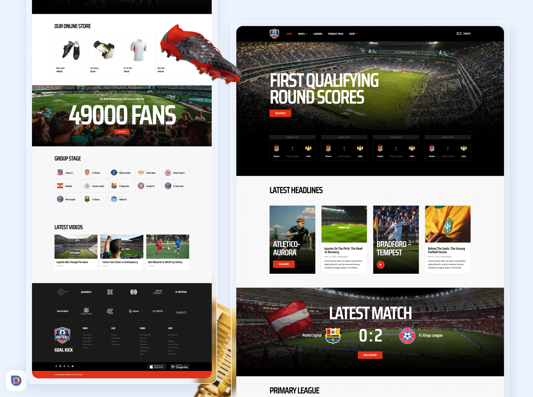 Sport Club Divi Templates 1