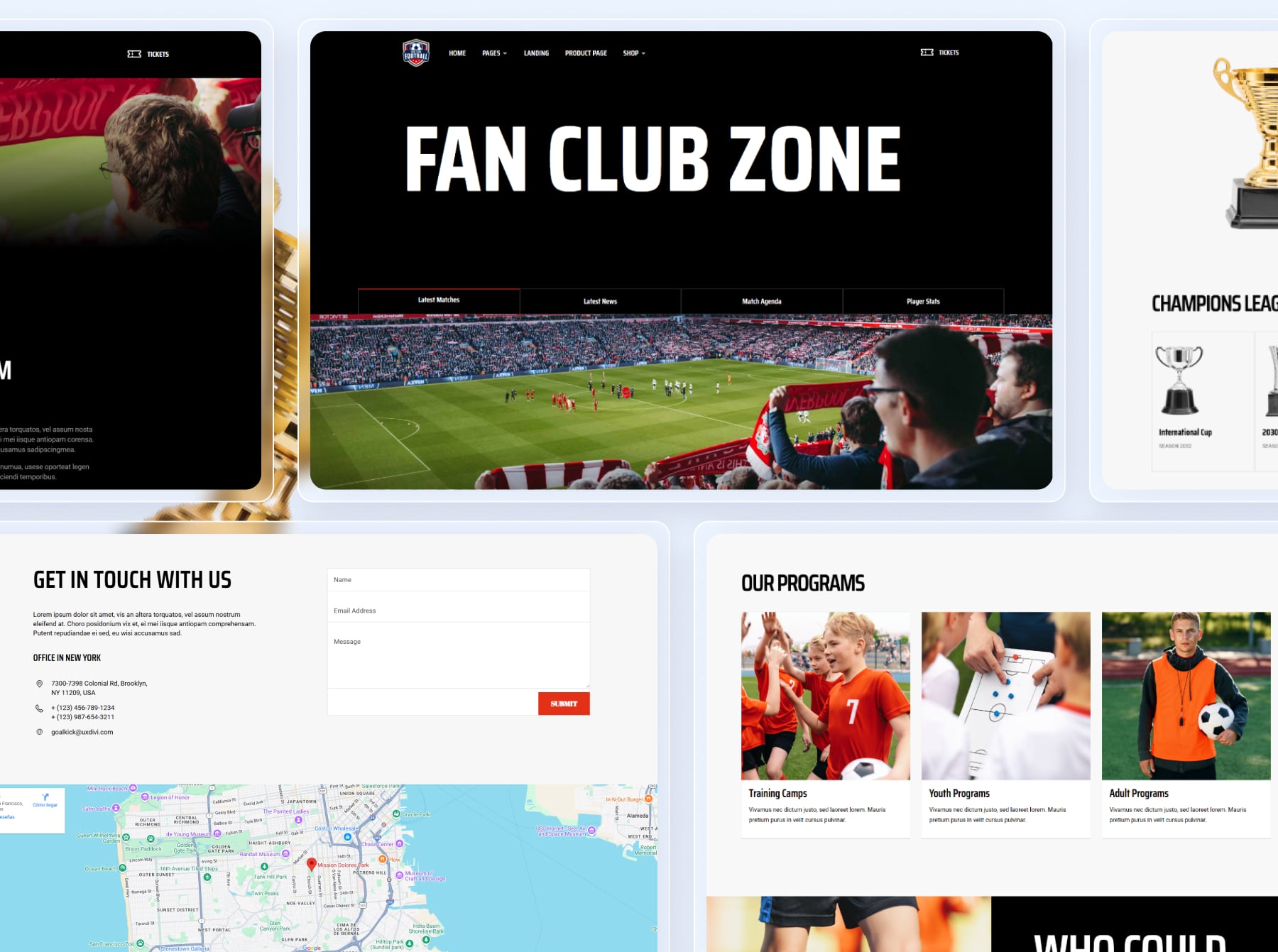 Sport Club Divi Templates 2 Sport Club Divi Templates 2