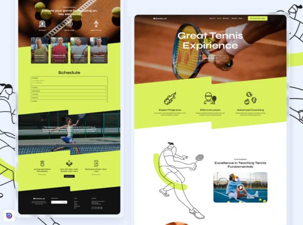 Tennis Club Divi Template1