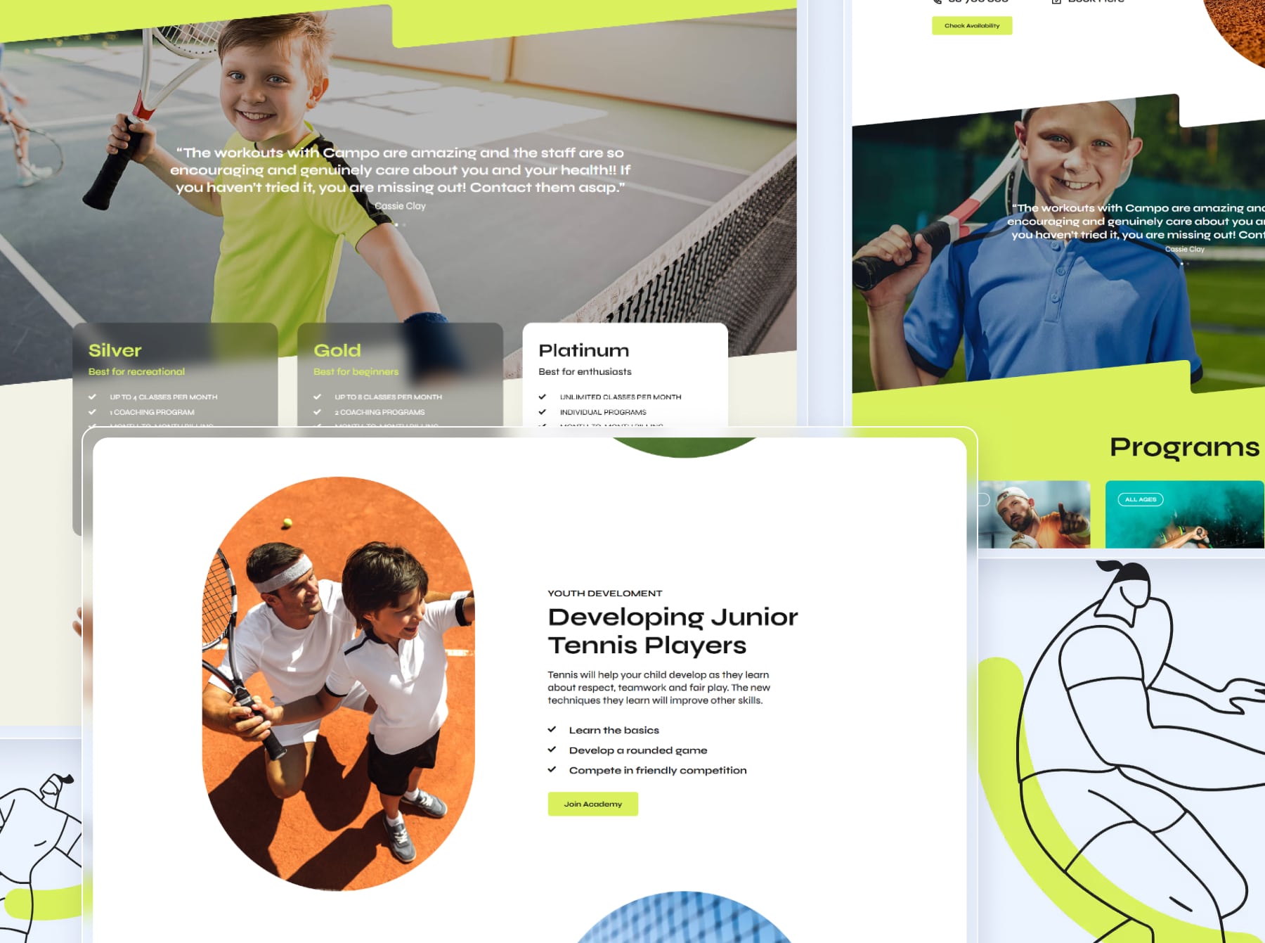 Tennis Club Divi Template3 Tennis Club Divi Template3