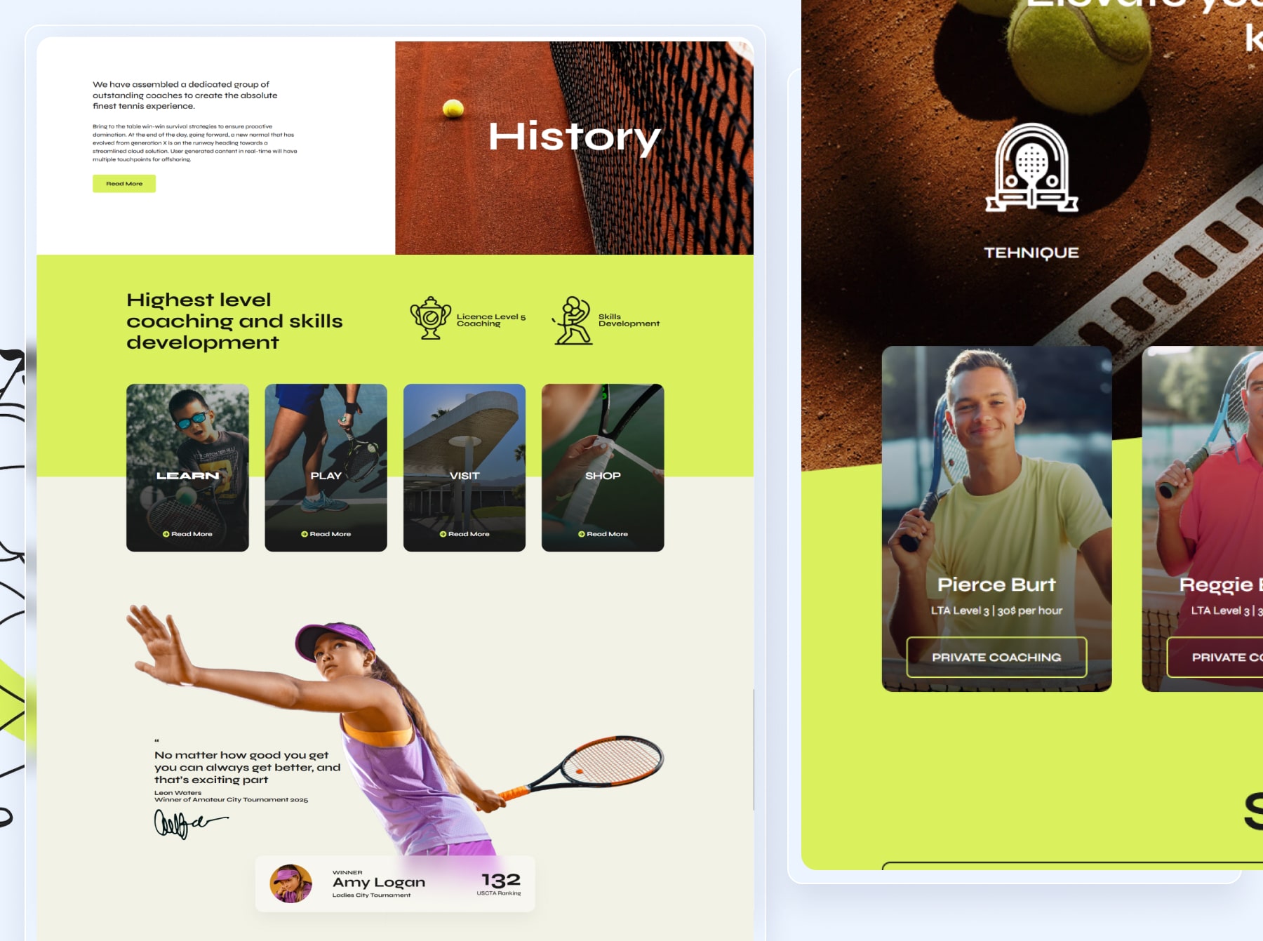 Tennis Club Divi Template4 Tennis Club Divi Template4